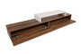 Hanah Home Nirvana Mueble de TV Blanco y Teca